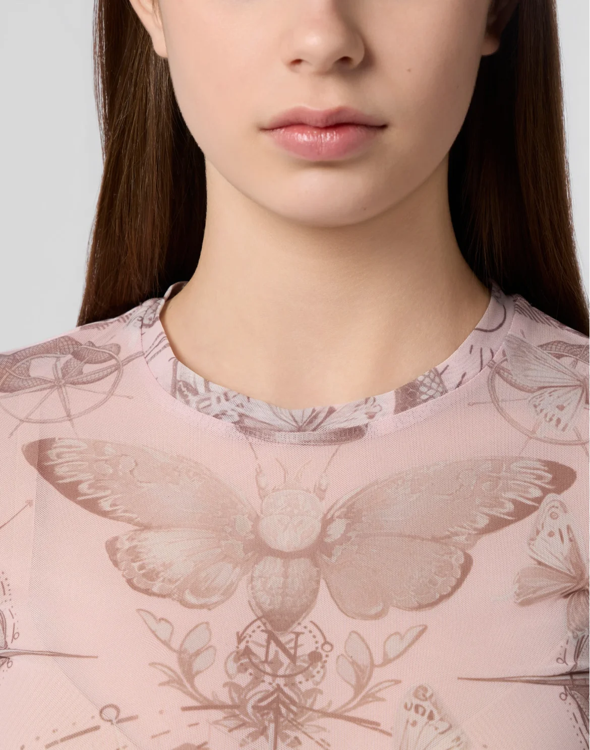 Tulle Sexy Pure Fit T-Shirt Butterfly Tattoo, цвет: Розовый