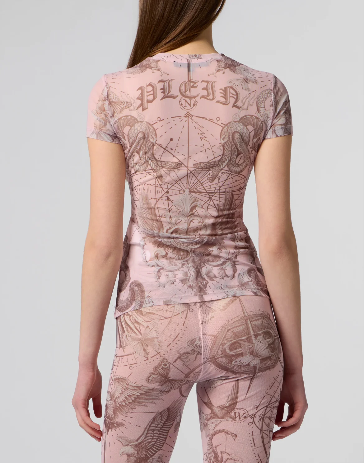 Tulle Sexy Pure Fit T-Shirt Butterfly Tattoo, цвет: Розовый
