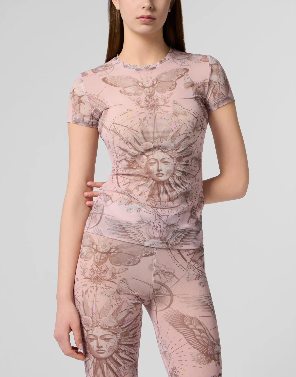 Tulle Sexy Pure Fit T-Shirt Butterfly Tattoo, цвет: Розовый