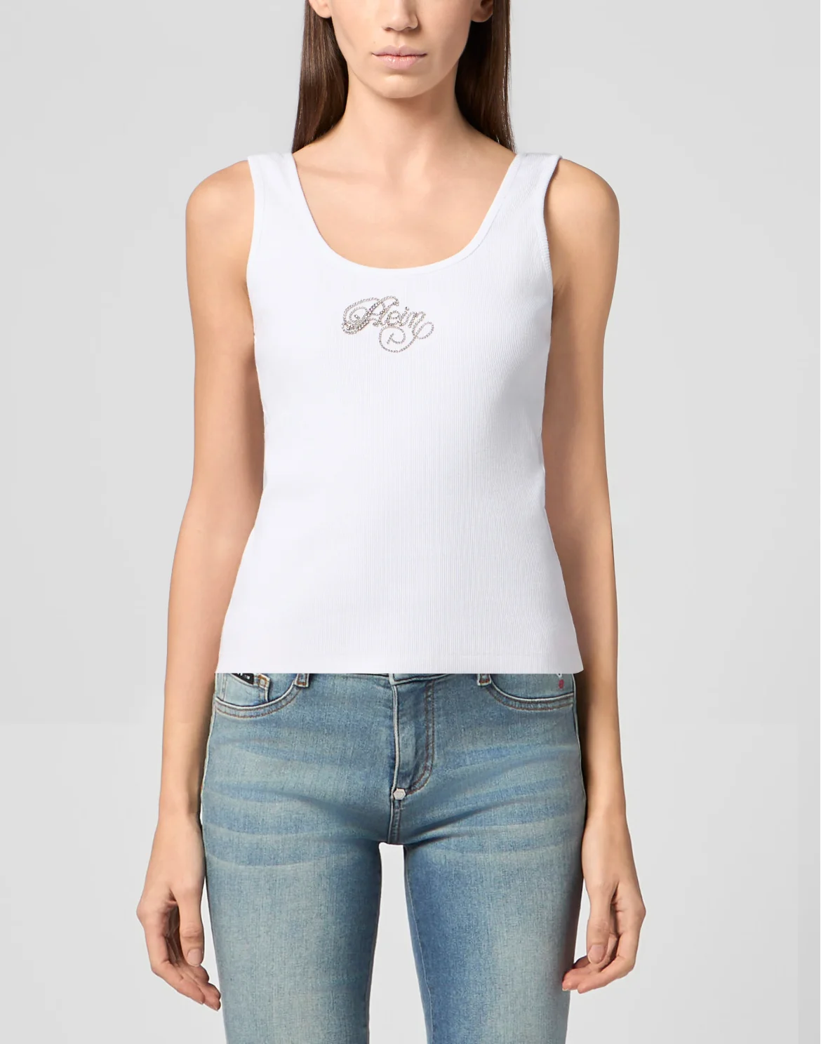 Open Back Tank Top Signature, цвет: Белый