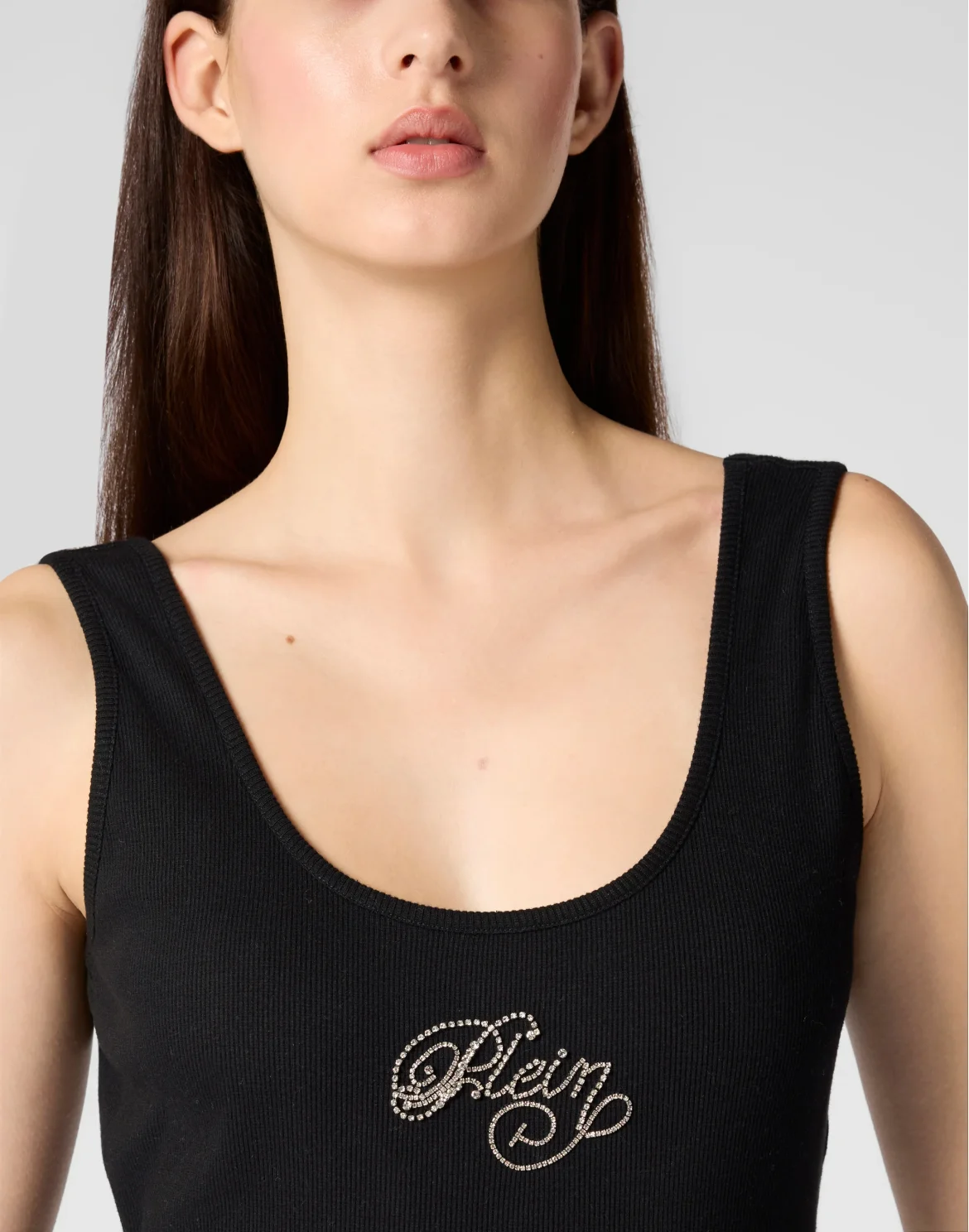 Open Back Tank Top Signature, цвет: Черный