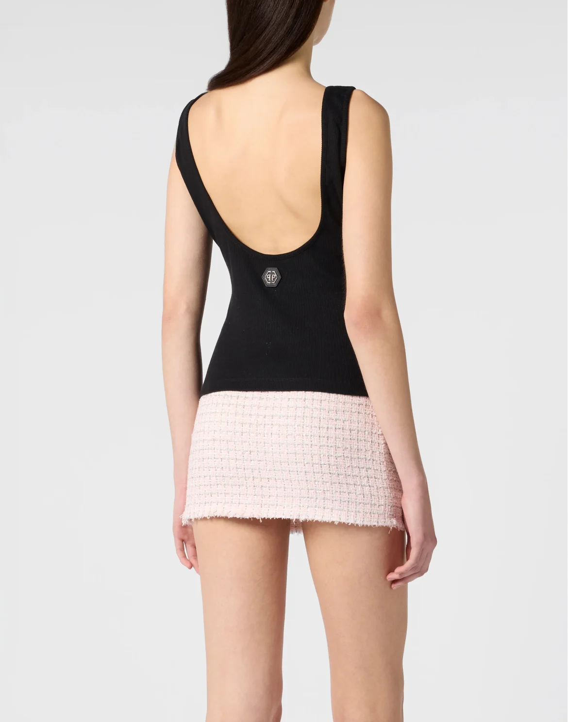 Open Back Tank Top Signature, цвет: Черный