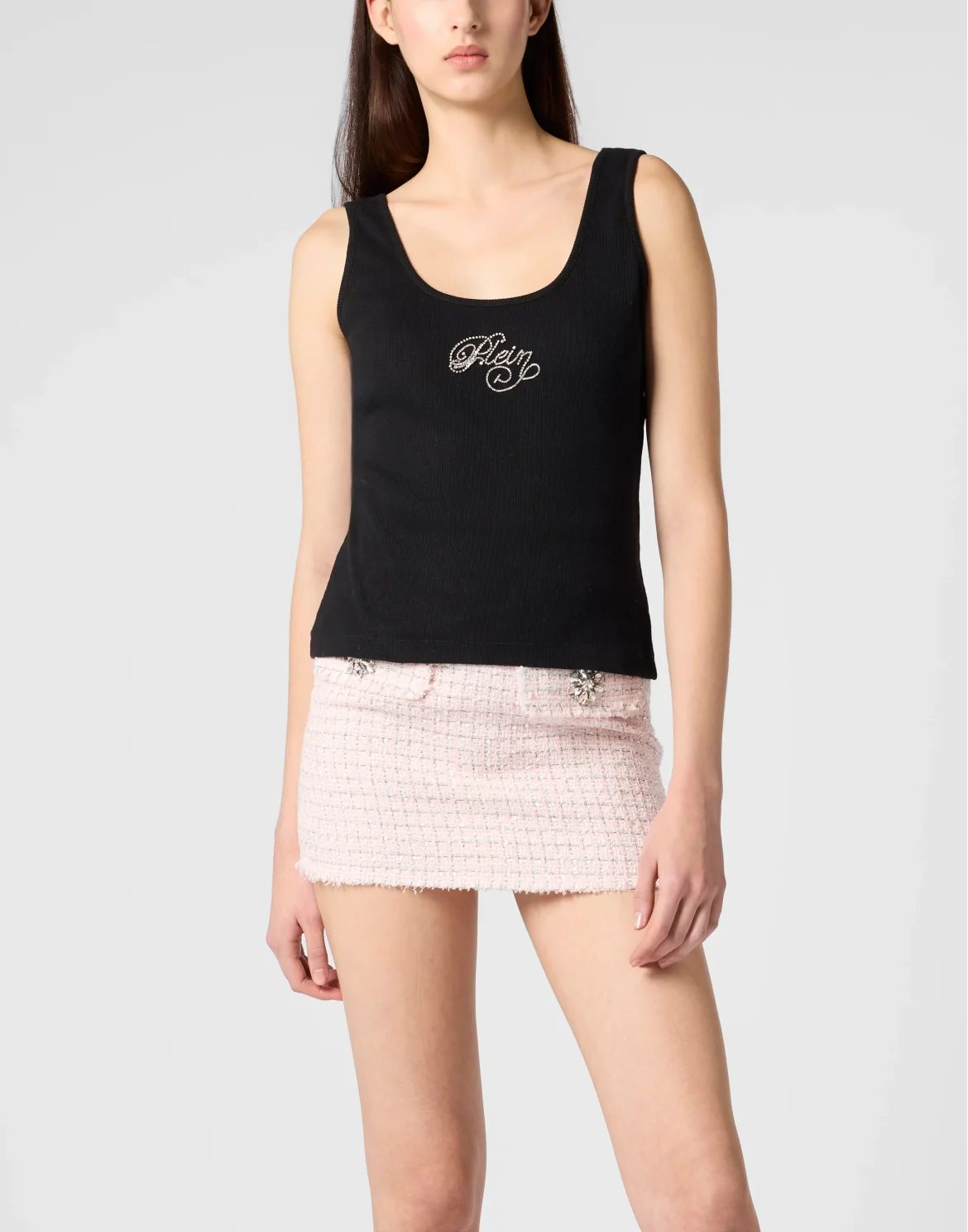 Open Back Tank Top Signature, цвет: Черный
