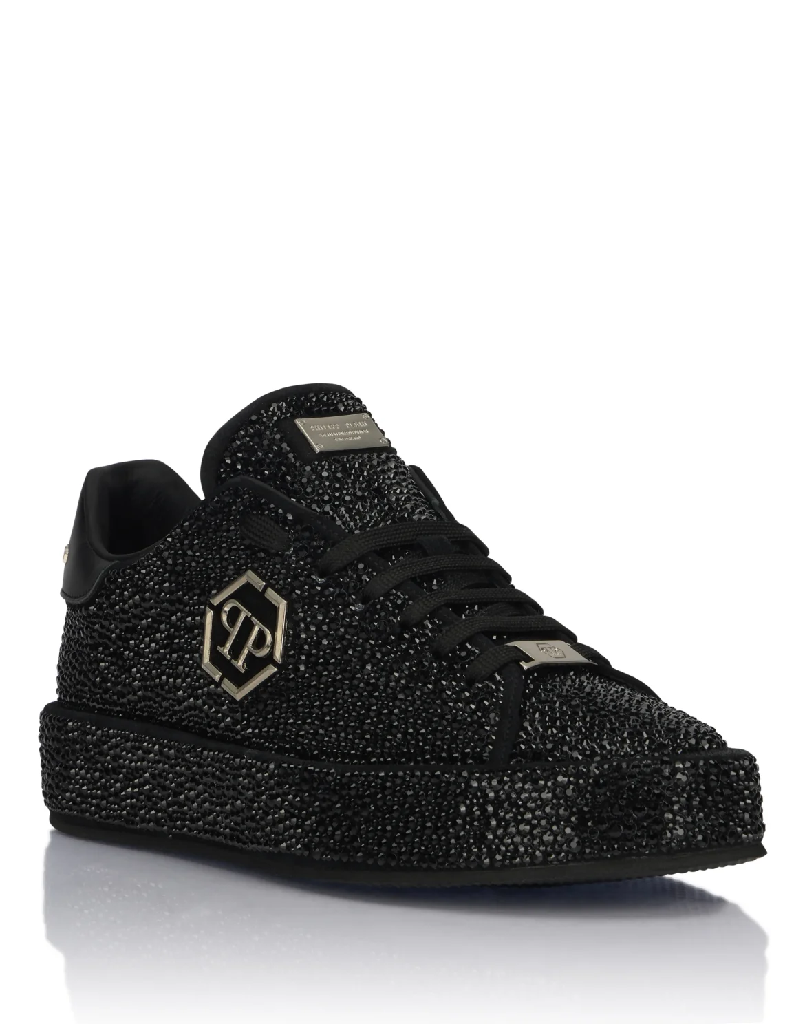 Low-Top Sneakers All-Over Strass, цвет: Черный