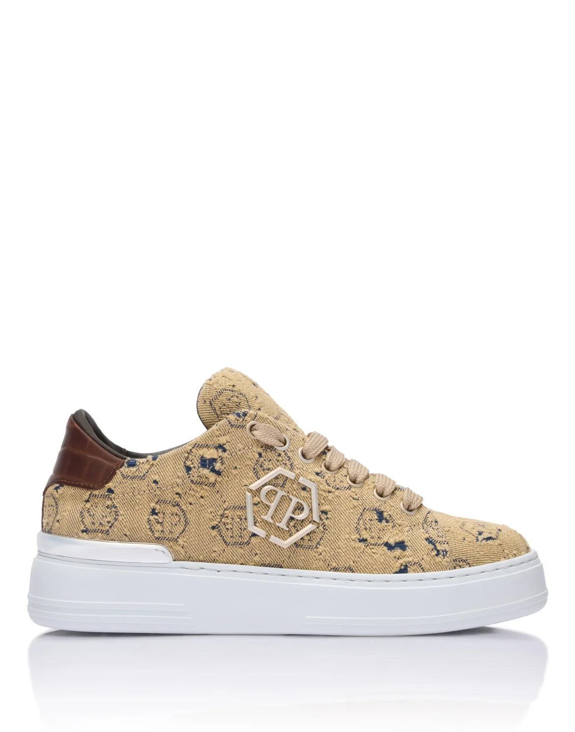 Low-Top Sneakers Jacquard Monogram, цвет: Коричневый
