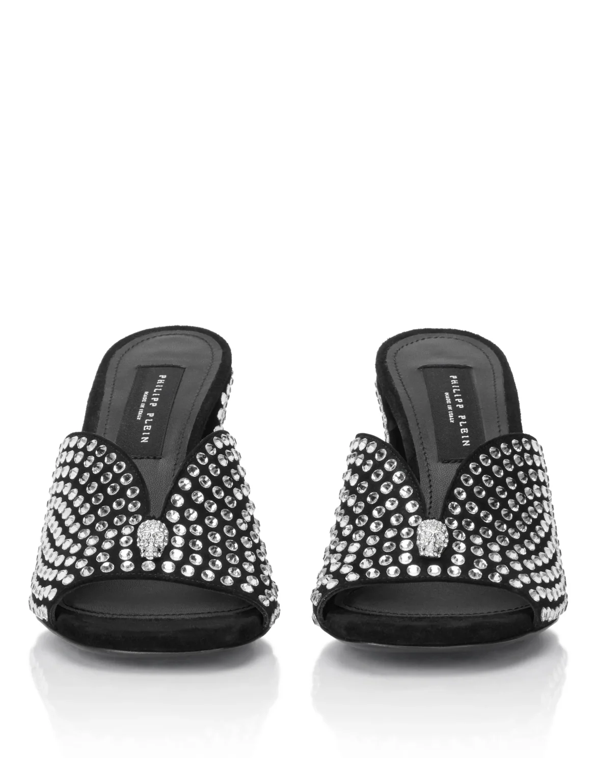 Suede Platform Sandals Strass, цвет: Черный