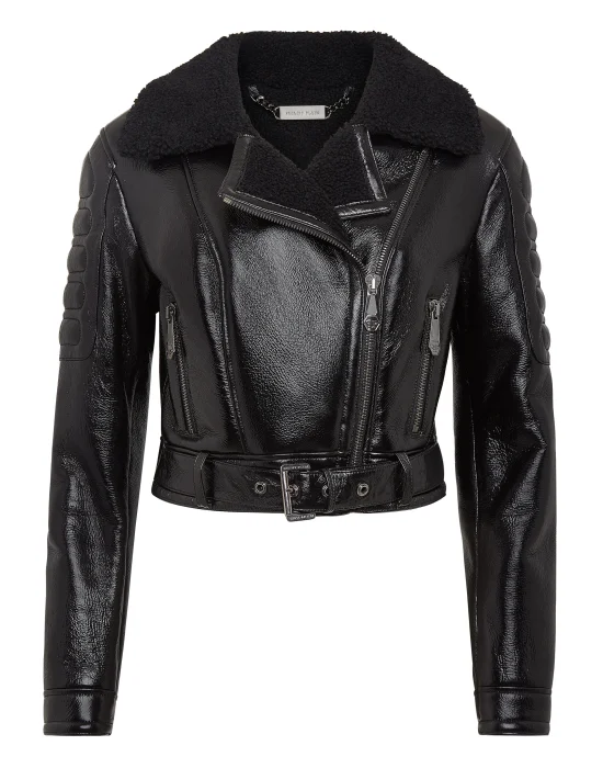 Shiny Leather Biker Iconic Plein