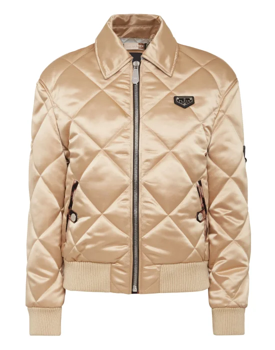 Nylon Quilted Bomber Iconic Plein