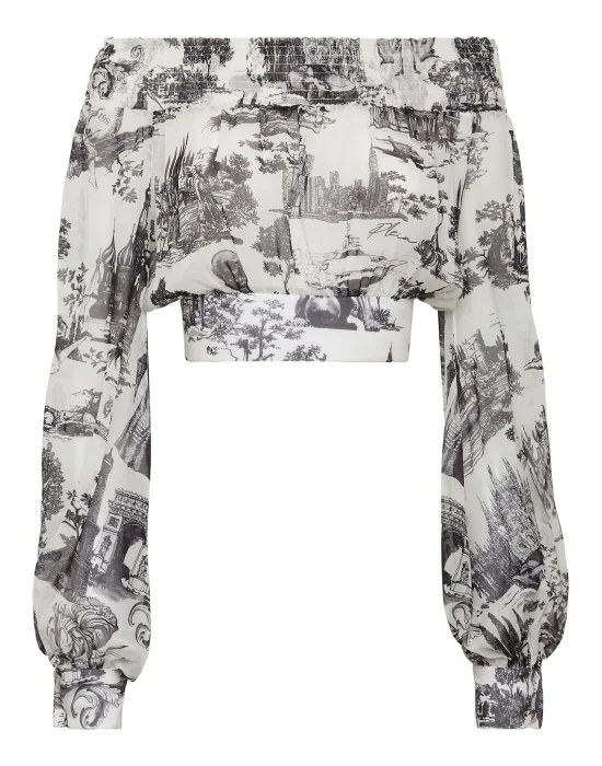 Georgette Crop Top LS En PLEIN air