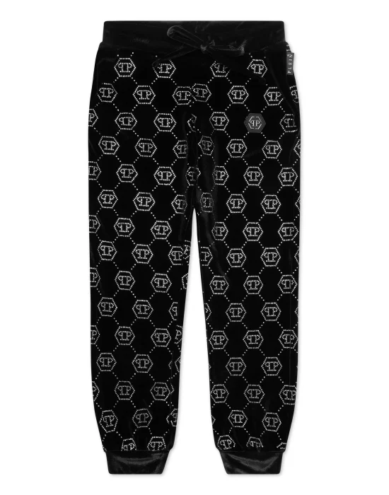 Chenille Jogging Trousers Strass Monogram