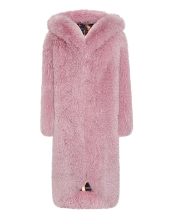 Fox Fur Oversize Coat Long