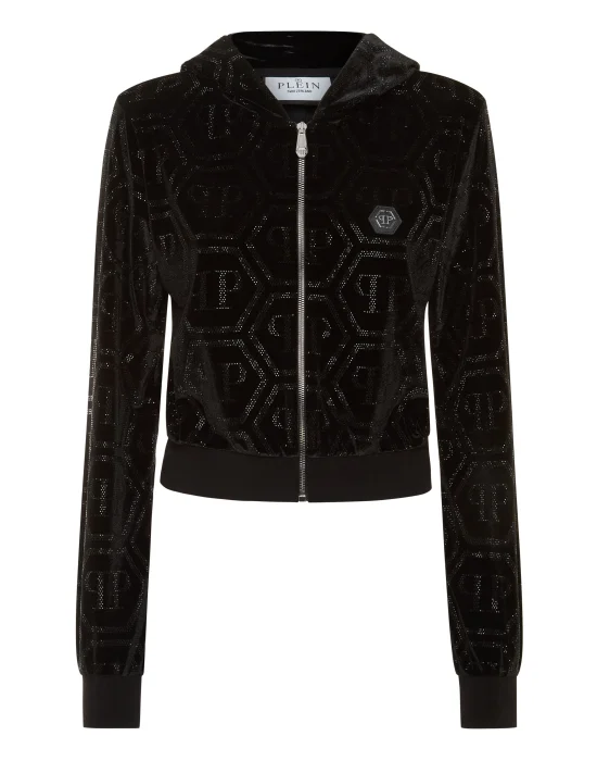 Hoodie Sweatshirt Strass Monogram