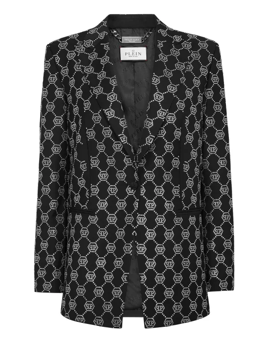 Wool Blazer Strass Monogram