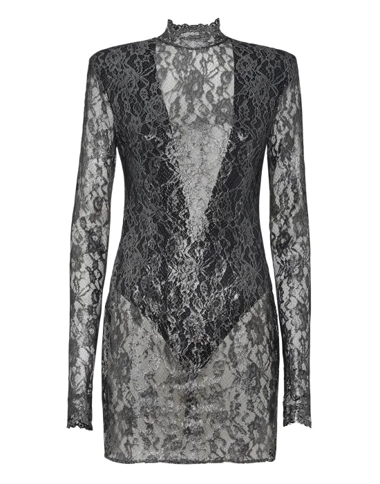 Crystal Lace Mini Dress Lace