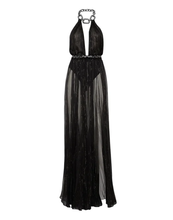 Chiffon Woven Chain Long Dress