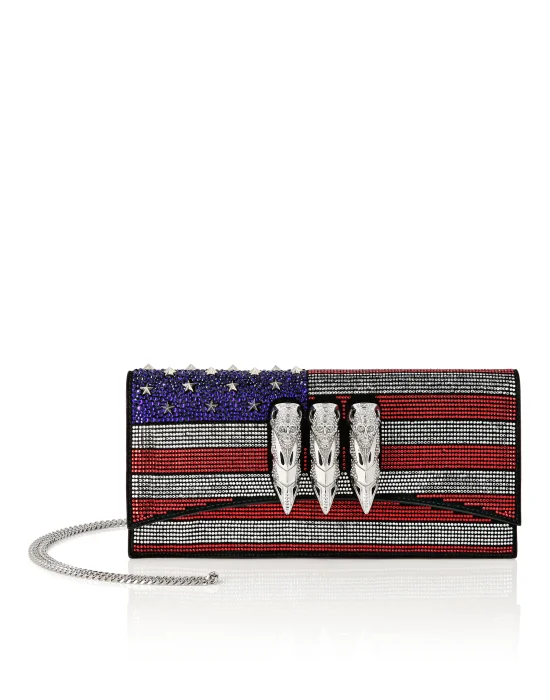 Eagle Clutch Strass US Flag