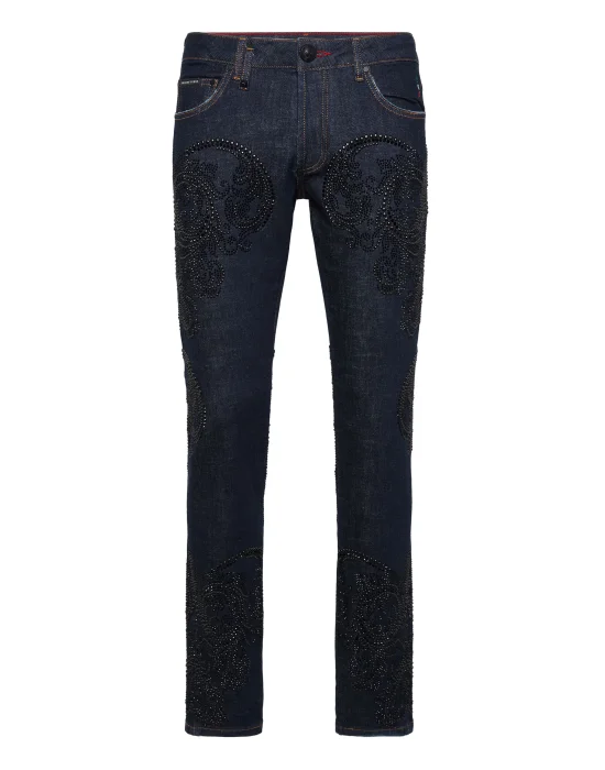 Super Straight Cut Jeans Studs Baroque