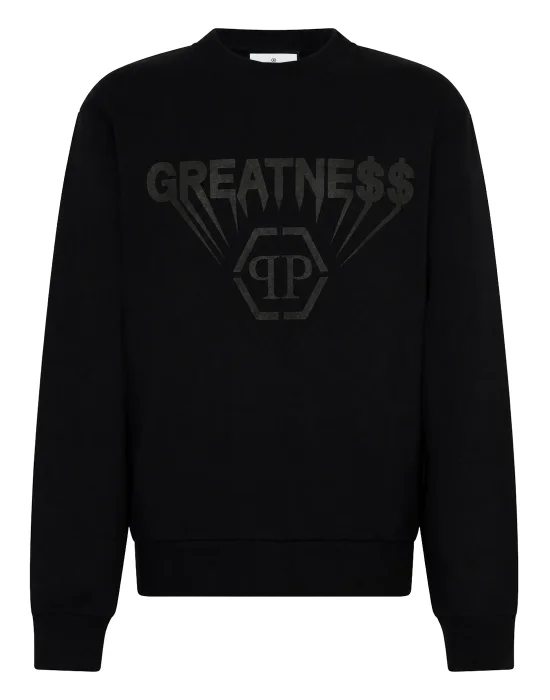 Printed Fleece Round Neck Sweatshirt Greatness