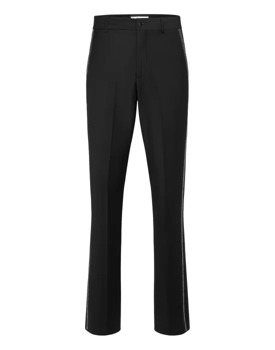 Straight Loose Trousers Studs