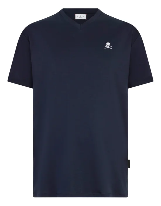 Basic V-Neck T-Shirt Skull
