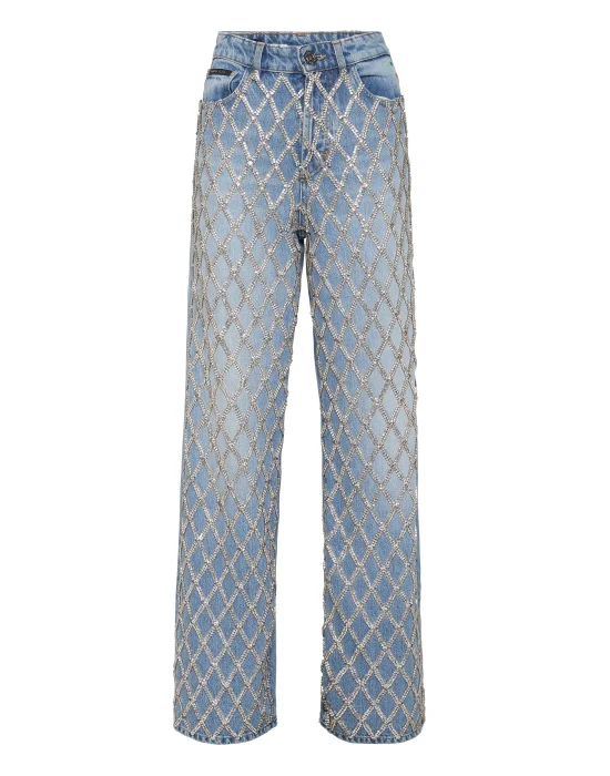 Skater Fit Jeans Crystal Net