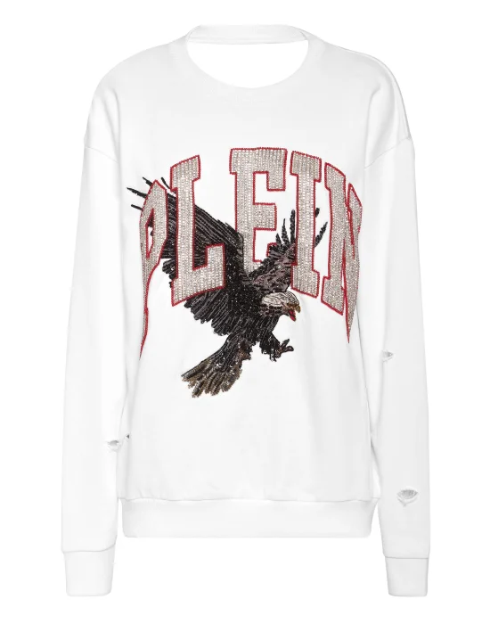 Open Back Roundneck Sweatshirt Plein Eagle