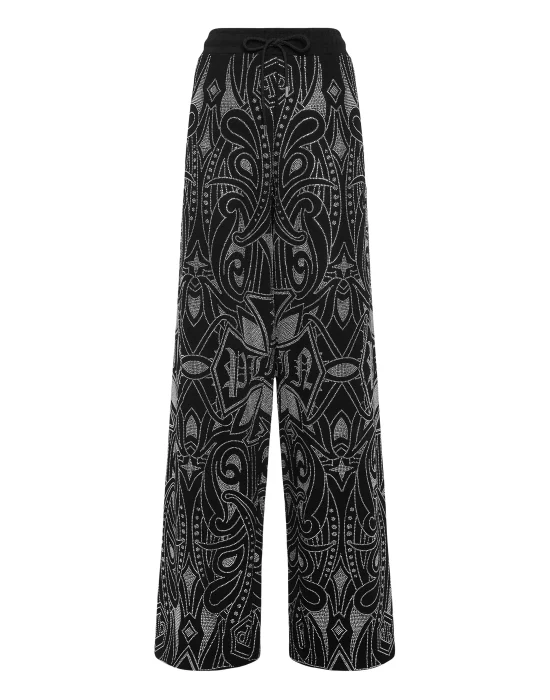 Skater Fit Jogging Pants Gothic Plein Strass