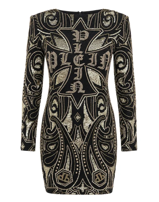 Open Back Mini Dress Paisley