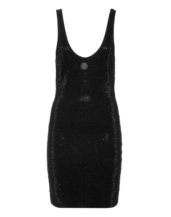 Short Tank Dress Mix Strass