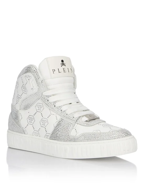 High Top Sneakers Carson Monogram Strass
