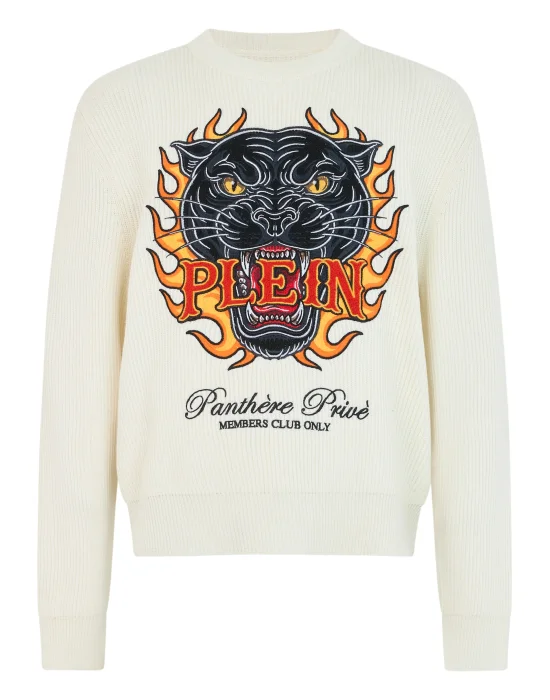 Roundneck Pullover Panther Flames