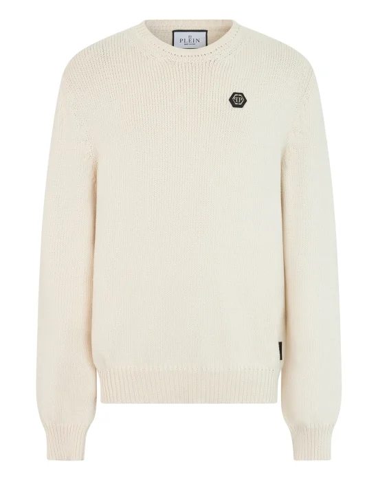 Roundneck Pullover Plein Print