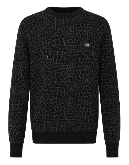 Wool Cashmere Round Neck Pullover Cocco