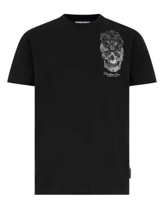 Round Neck T-Shirt Panther Skull