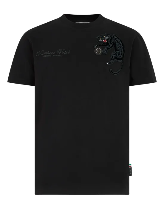 Round Neck T-Shirt Panther Chest Patch