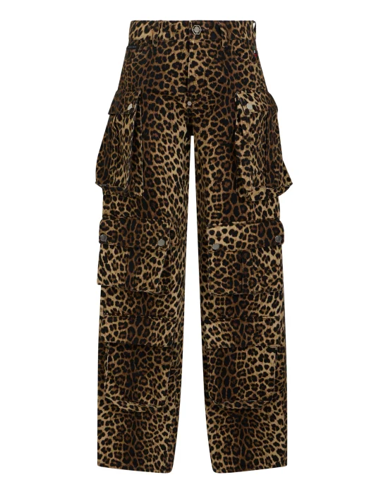 Cargo Fit Jeans Leopard