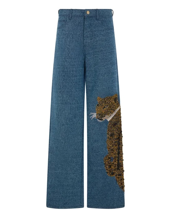Skater Fit Jeans Leopard