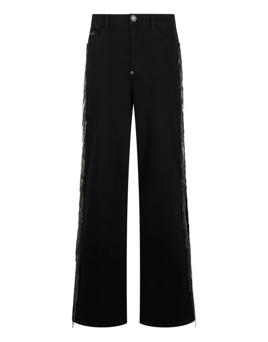Skater Fit Jeans Fringes