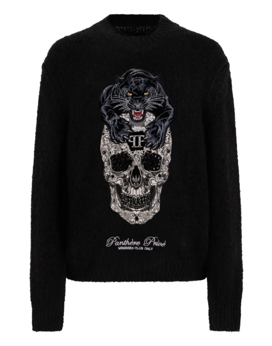 Roundneck Pullover Panther Skull