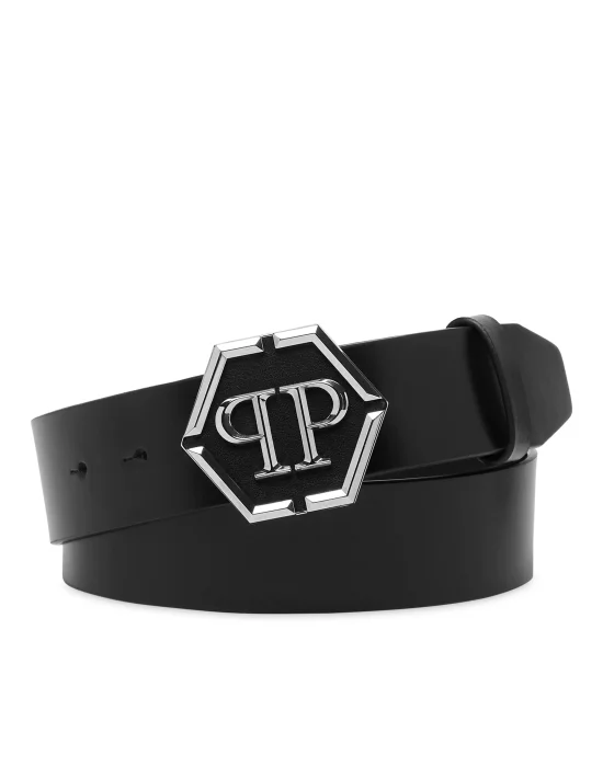 Leather Belt Hexagon