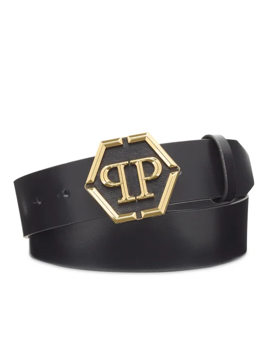 Leather Belt Hexagon