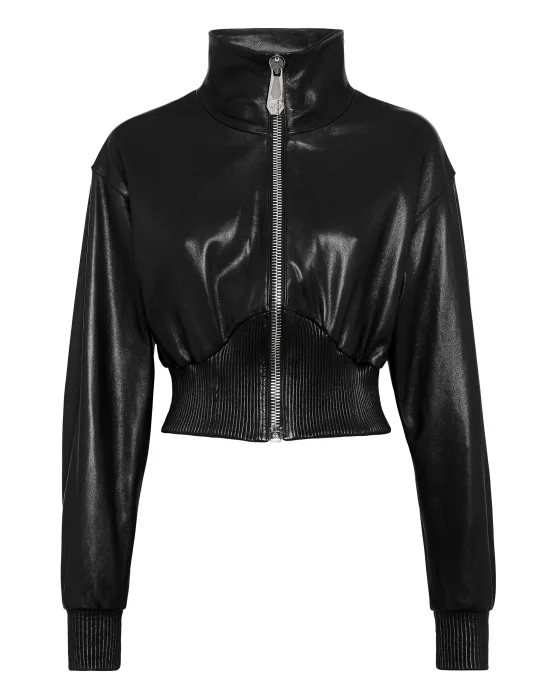Leather Basic Bomber