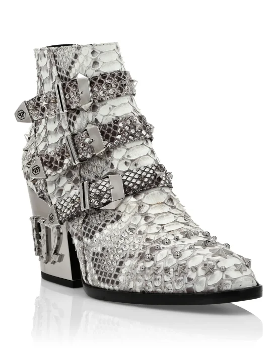 Python Boots Lo-Heels Low Studs