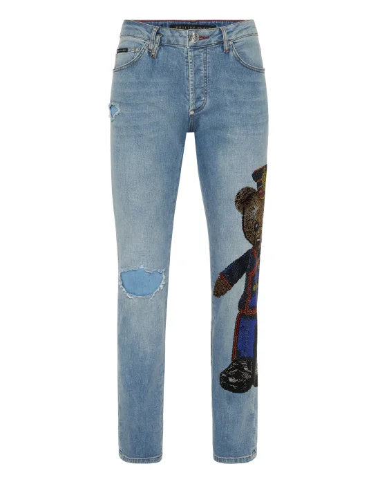 Super Straight Cut Denim Trousers Teddy Stones