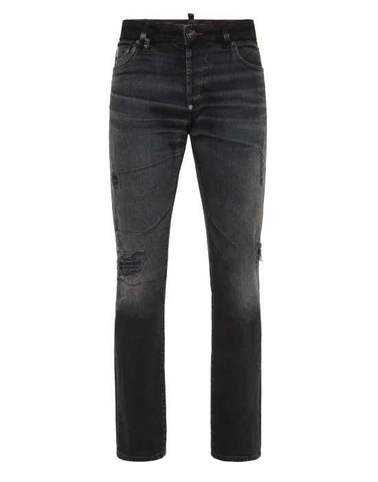 5-Pocket Super Straight Cut Jeans