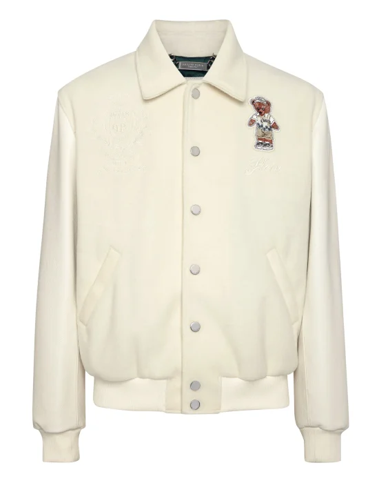 Leather and Wool Bomber Teddy Beach