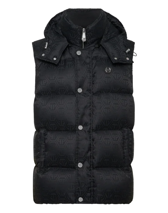 Nylon Down Vest Monogram
