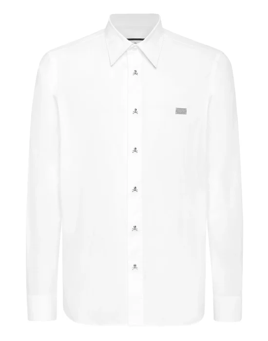 Sugar Daddy Cut Cotton Shirt Skull