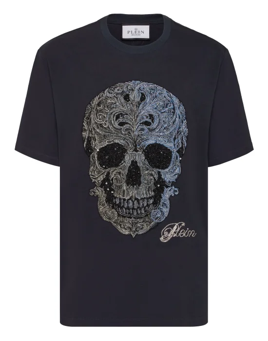 Degrade Round Neck T-Shirt Skull