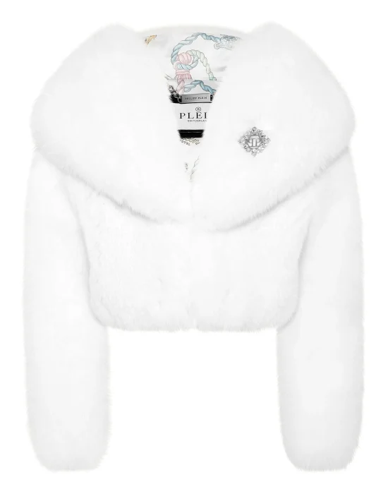 Fox Fur Hooded Short Jacket